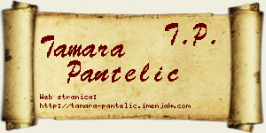 Tamara Pantelić vizit kartica
